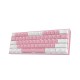 Redragon K617 FIZZ RGB Red Switch Pink-White gaming Keyboard